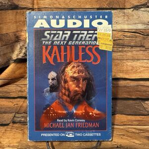 Star Trek TNG Kahless Audiobook Cassettes Michael Jan Friedman Sci-Fi 2 Tapes